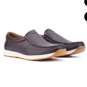 Xray Mens Rex Casual Slip On Shoes Loafers Brown Faux Leather Comfort Size 9 NWT